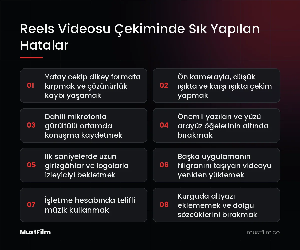 Reels Videosu Çekiminde Sık Yapılan Hatalar (reels videosu nasıl çekilir)