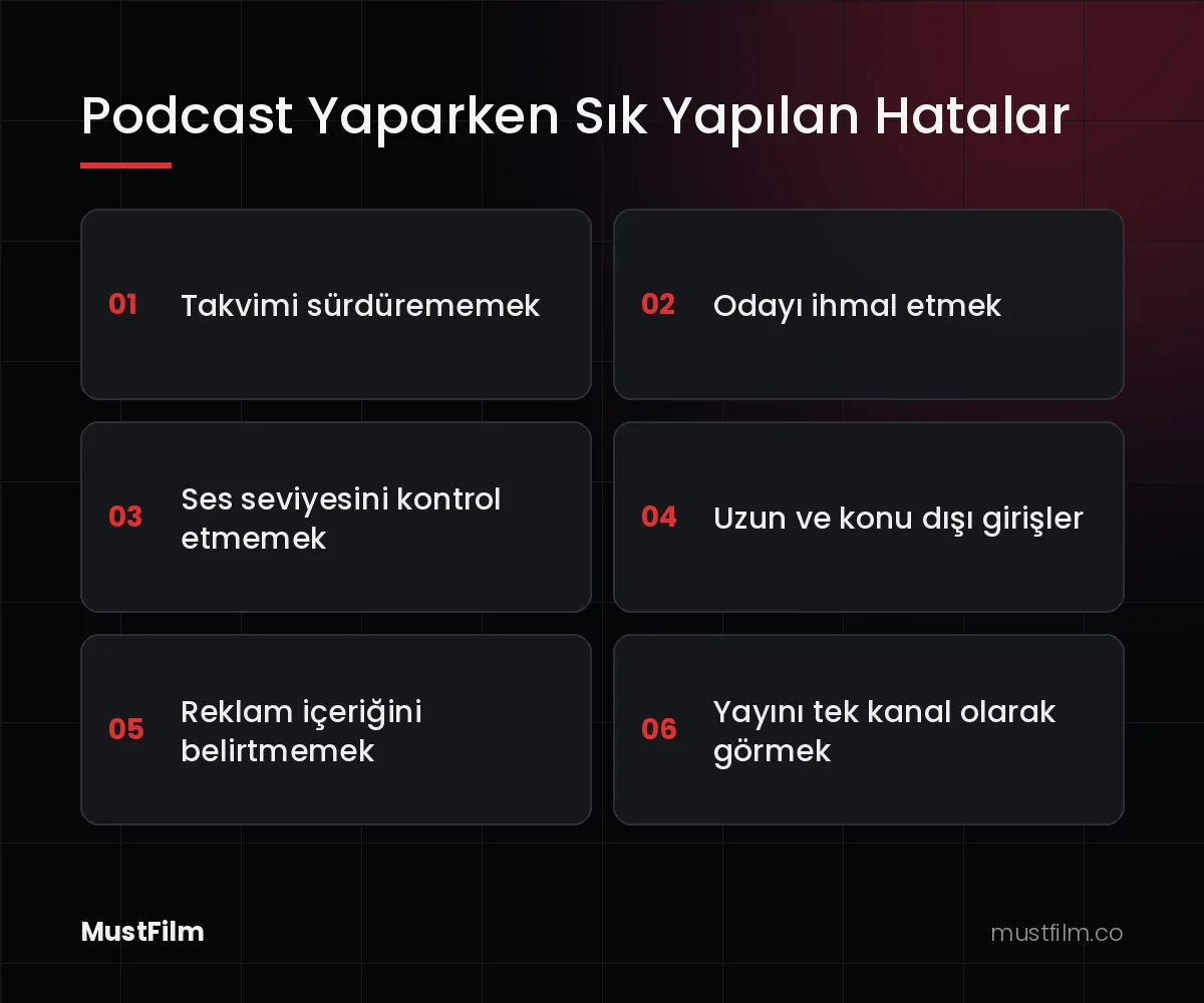 Podcast Yaparken Sık Yapılan Hatalar (podcast nasıl yapılır)