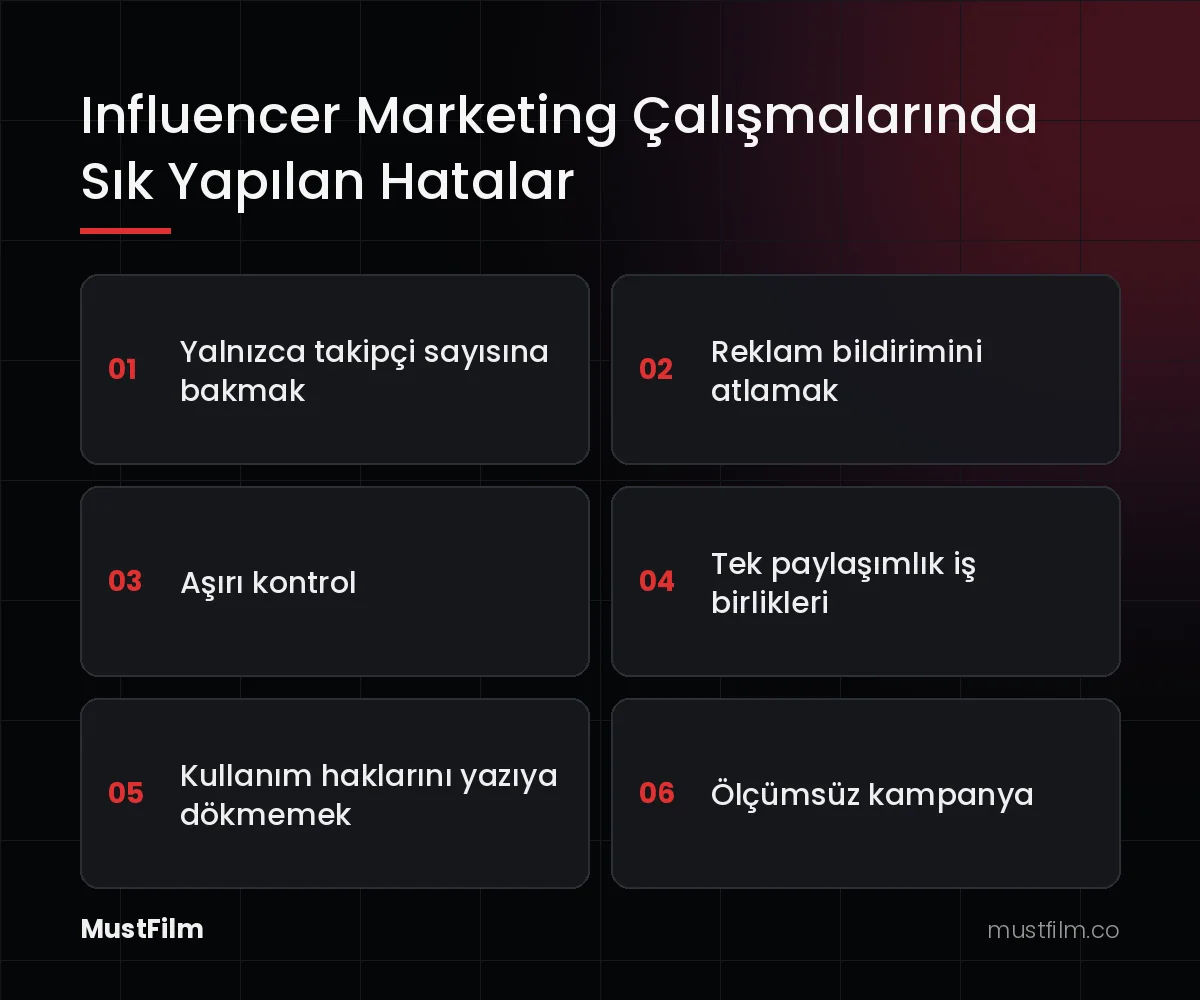 Influencer Marketing Çalışmalarında Sık Yapılan Hatalar (influencer marketing)