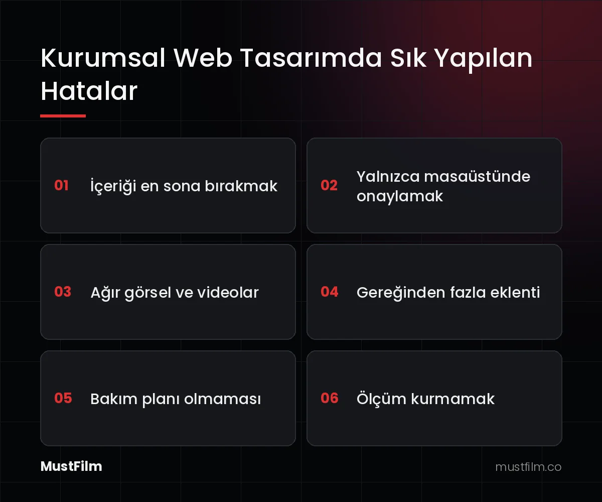 Kurumsal Web Tasarımda Sık Yapılan Hatalar