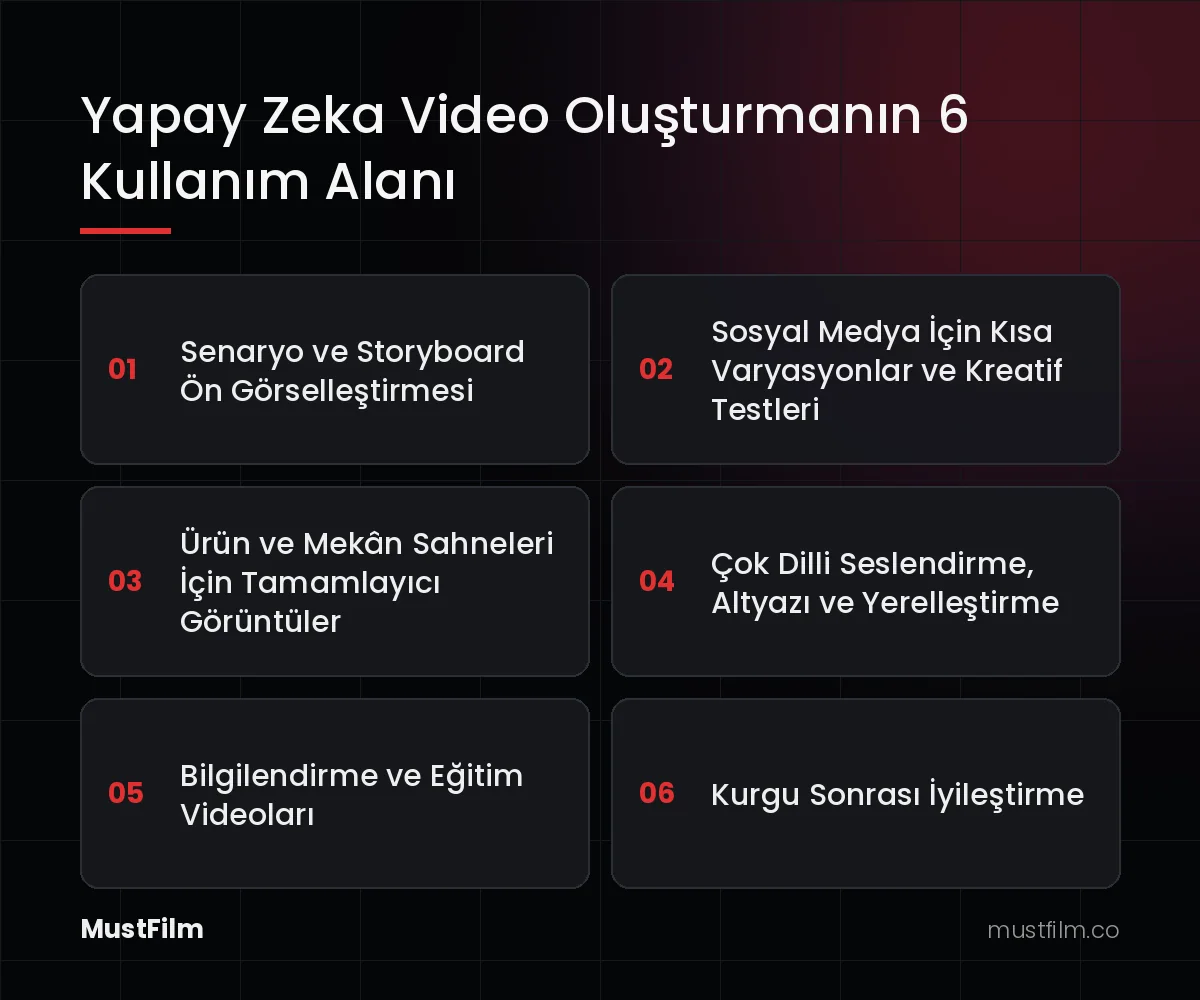Yapay Zeka Video Oluşturmanın 6 Kullanım Alanı