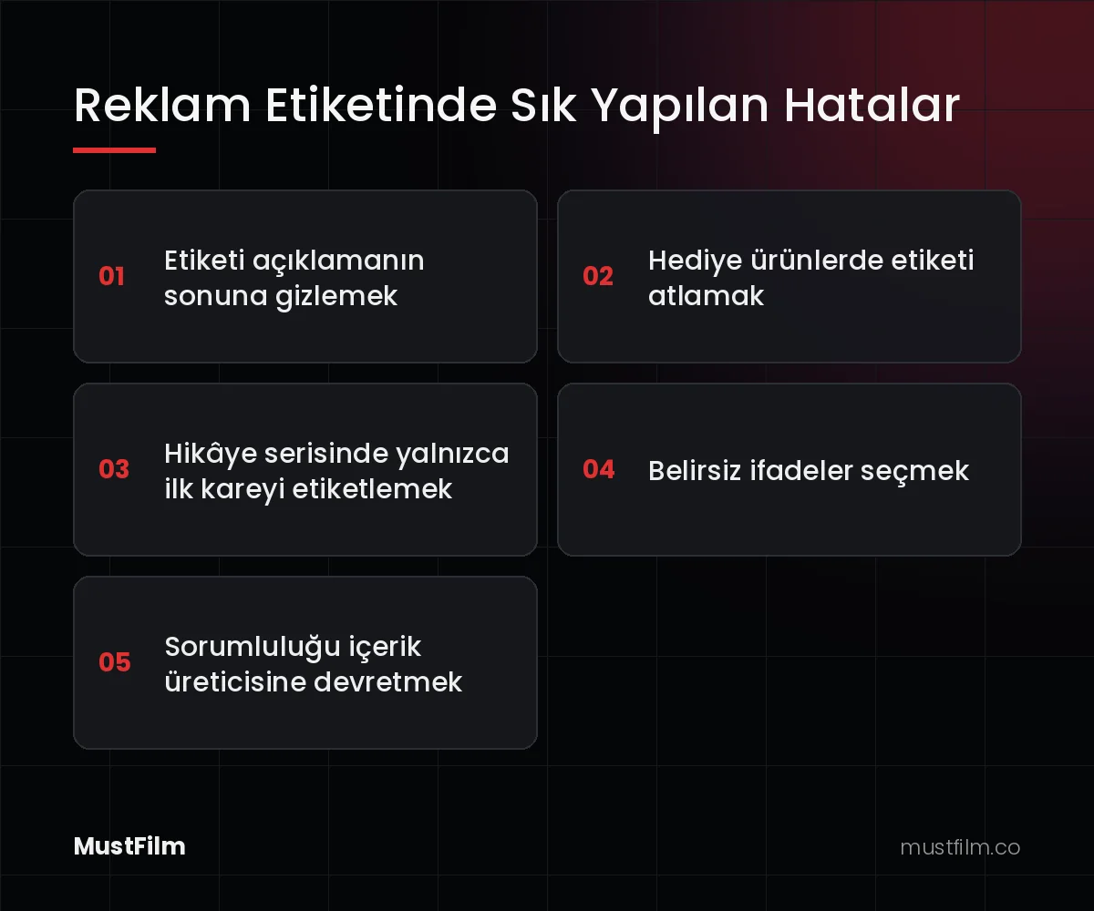 Reklam Etiketinde Sık Yapılan Hatalar (instagram'da kimler reklam yazmak zorunda)