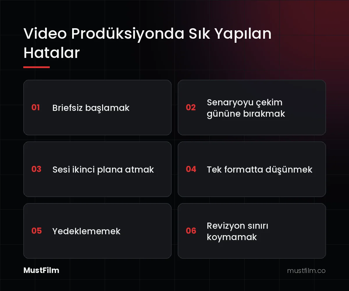Video Prodüksiyonda Sık Yapılan Hatalar