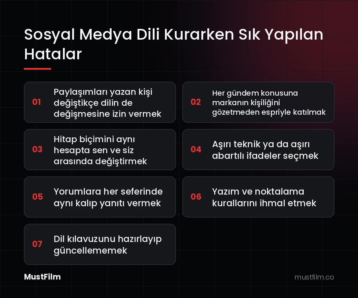 Sosyal Medya Dili Kurarken Sık Yapılan Hatalar
