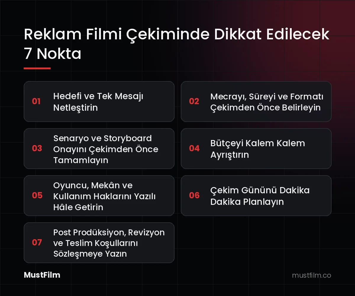 Reklam Filmi Çekiminde Dikkat Edilecek 7 Nokta
