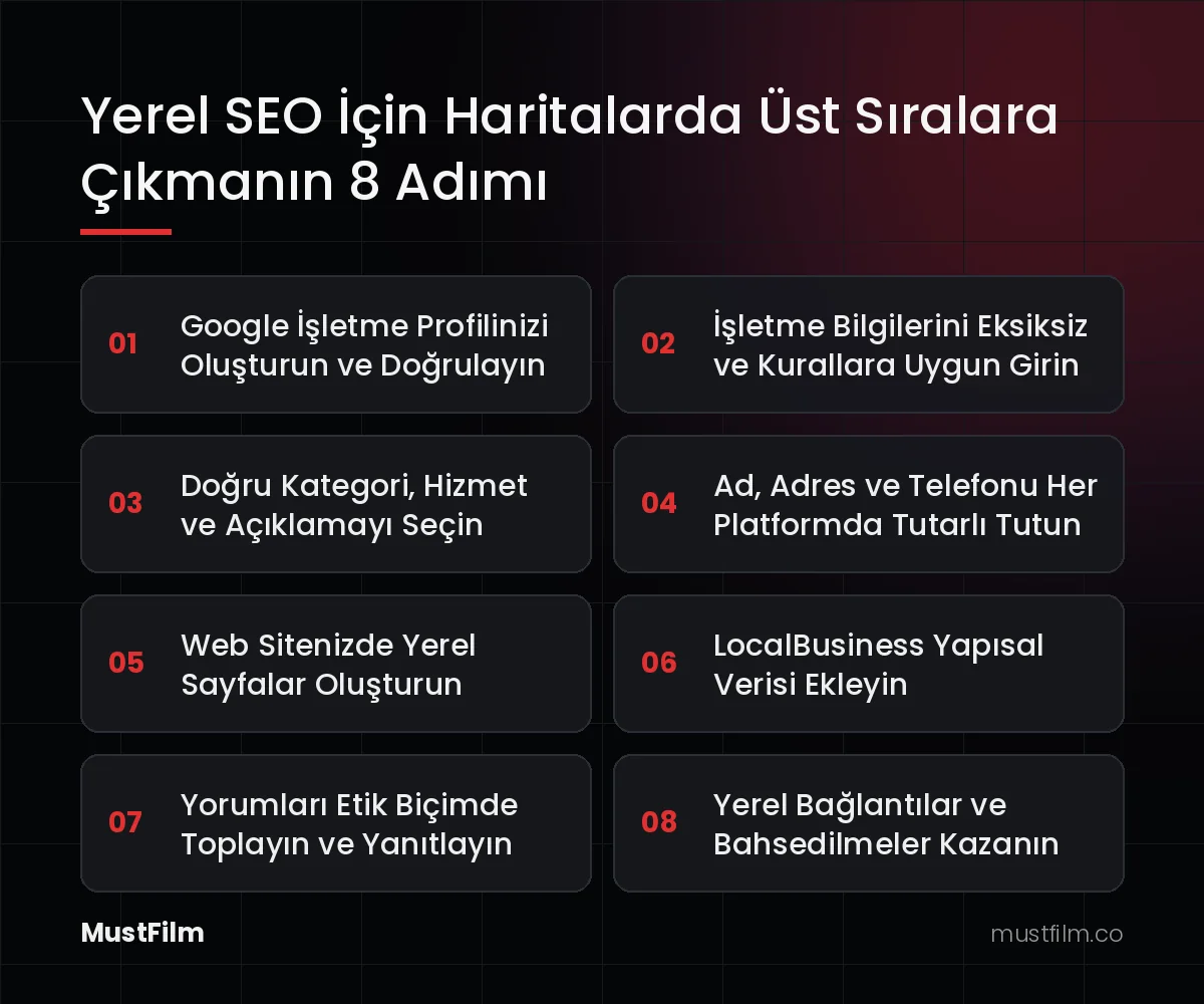 Yerel SEO İçin Haritalarda Üst Sıralara Çıkmanın 8 Adımı (yerel seo nedir)