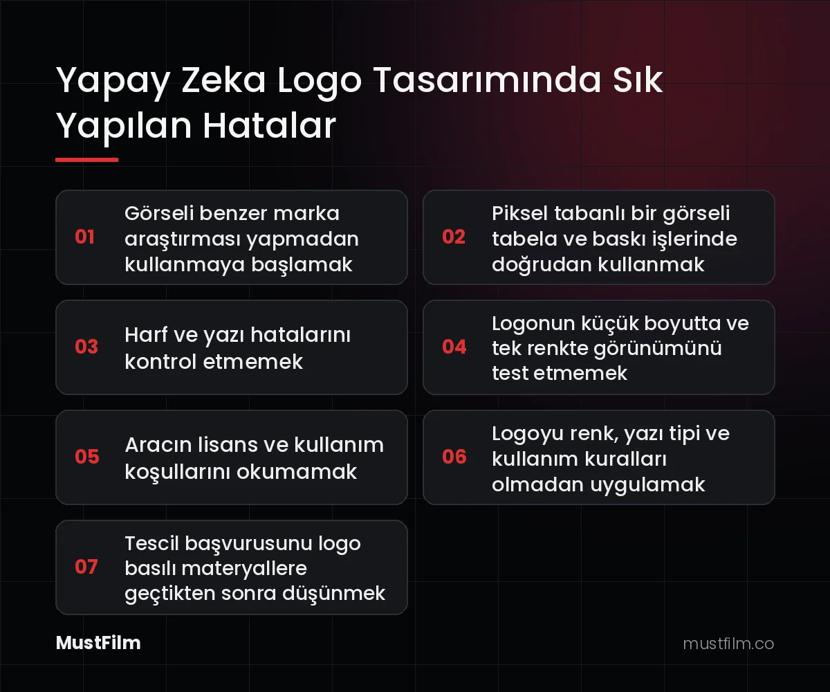 Yapay Zeka Logo Tasarımında Sık Yapılan Hatalar