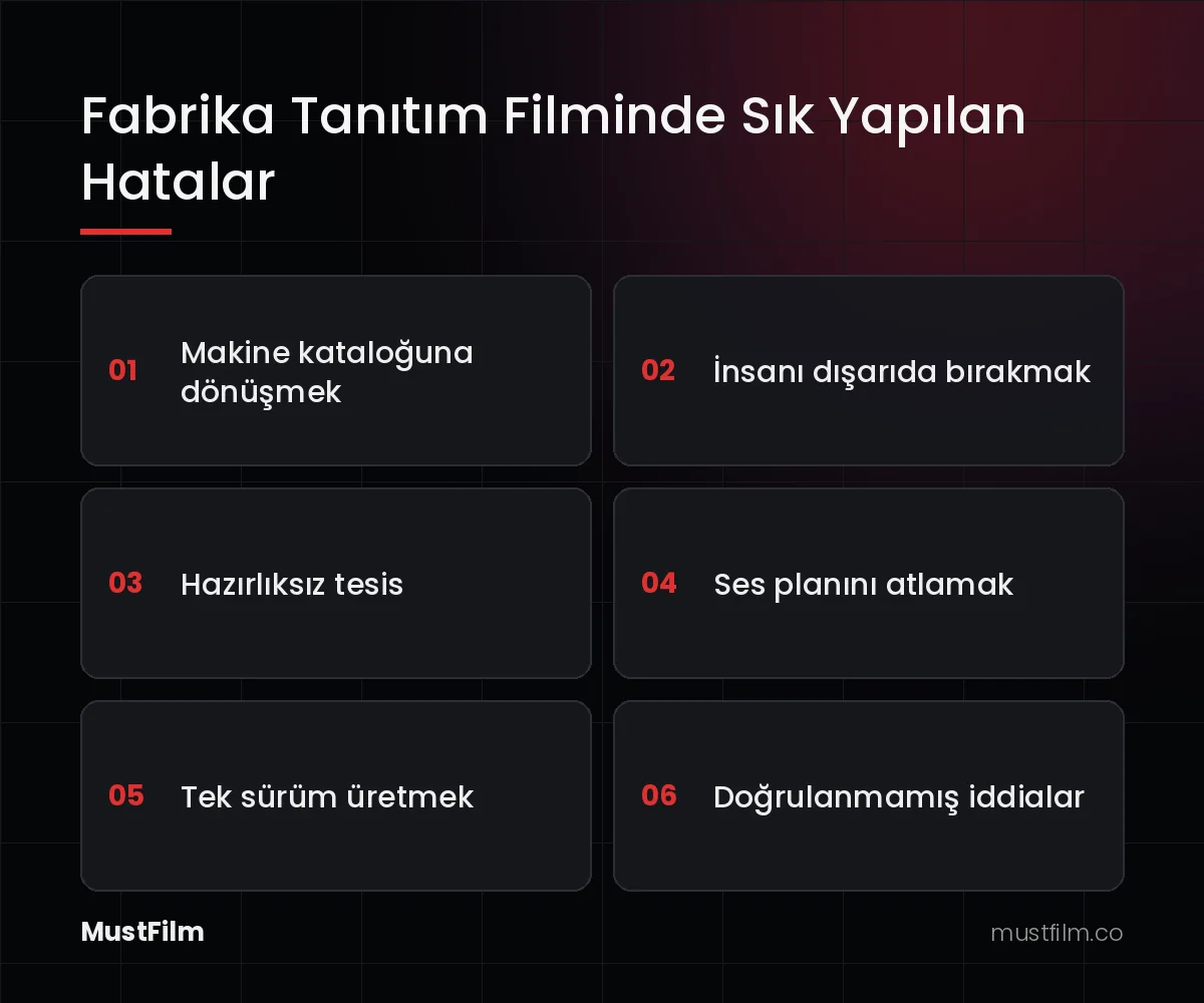 Fabrika Tanıtım Filminde Sık Yapılan Hatalar
