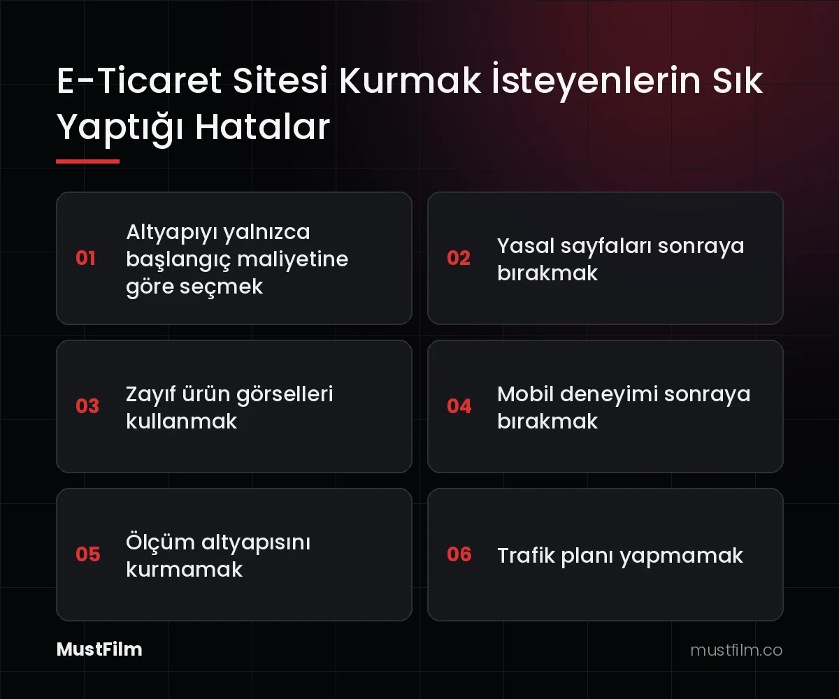 E-Ticaret Sitesi Kurmak İsteyenlerin Sık Yaptığı Hatalar