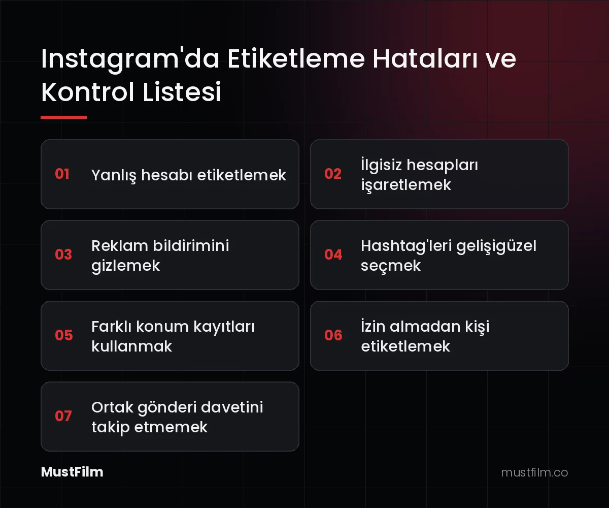 Instagram'da Etiketleme Hataları ve Kontrol Listesi (instagram'da etiketleme nasıl yapılır)