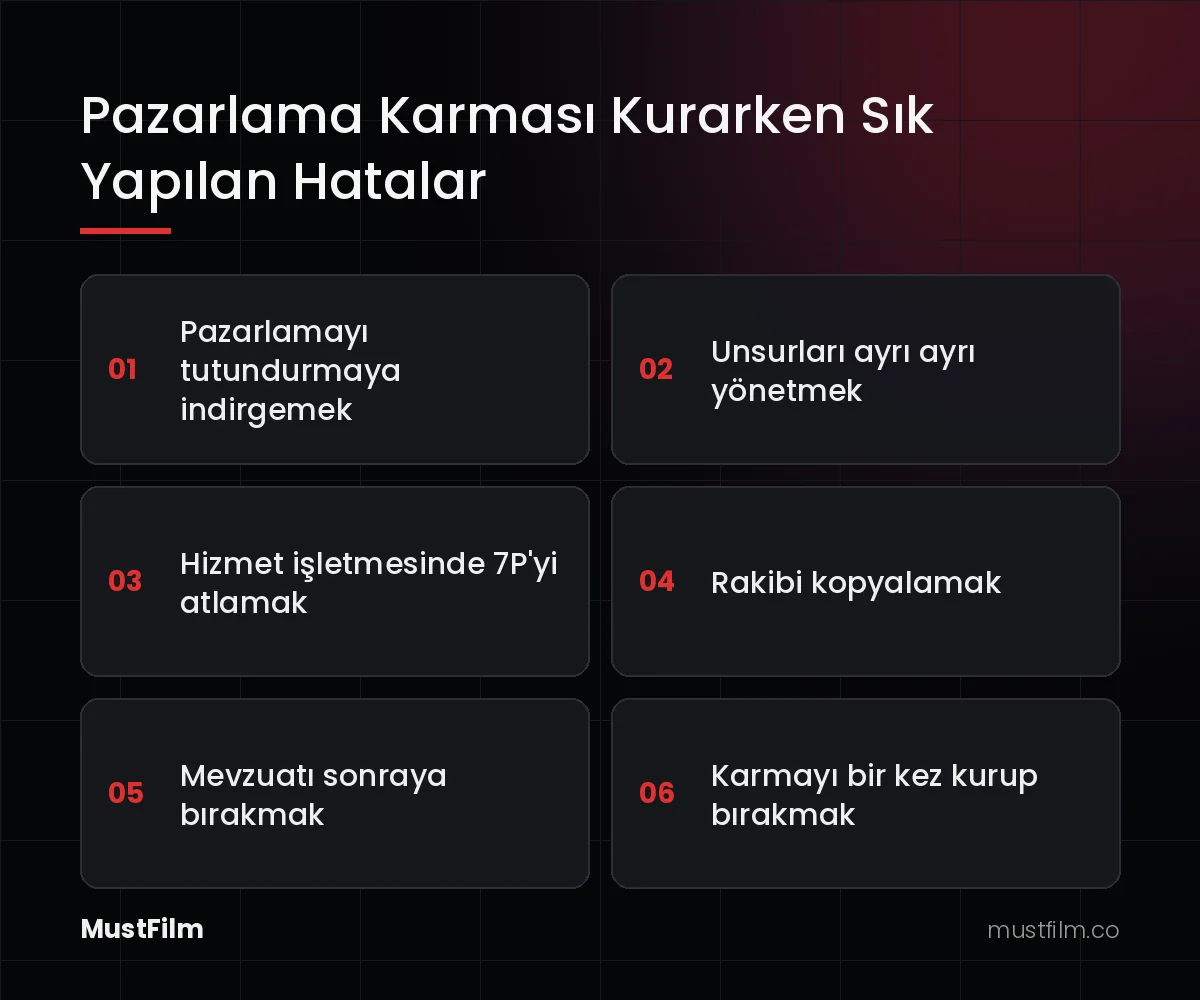 Pazarlama Karması Kurarken Sık Yapılan Hatalar (pazarlama karması nedir)