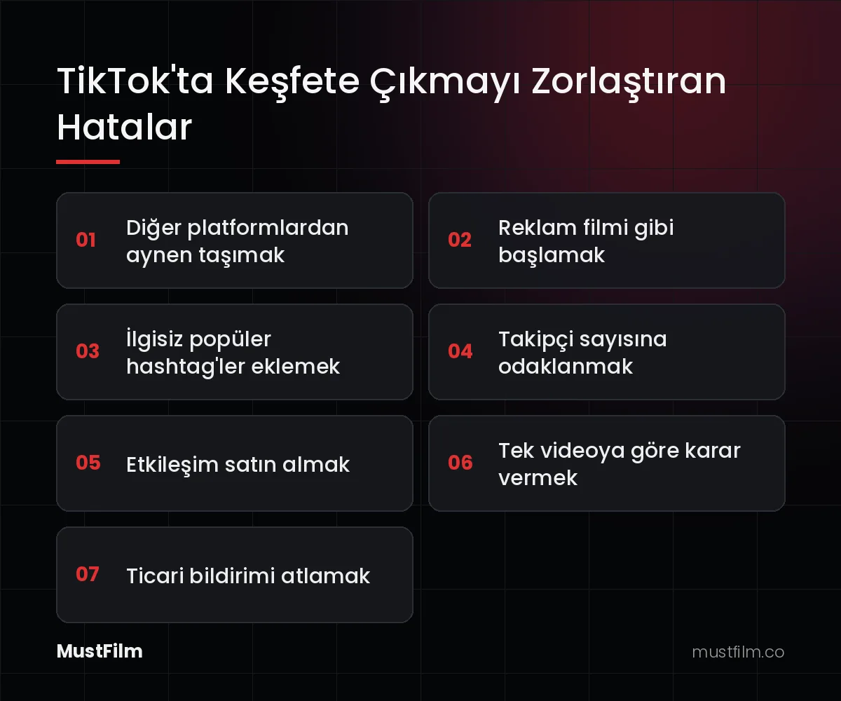 TikTok'ta Keşfete Çıkmayı Zorlaştıran Hatalar (tiktok'ta keşfete nasıl düşülür)