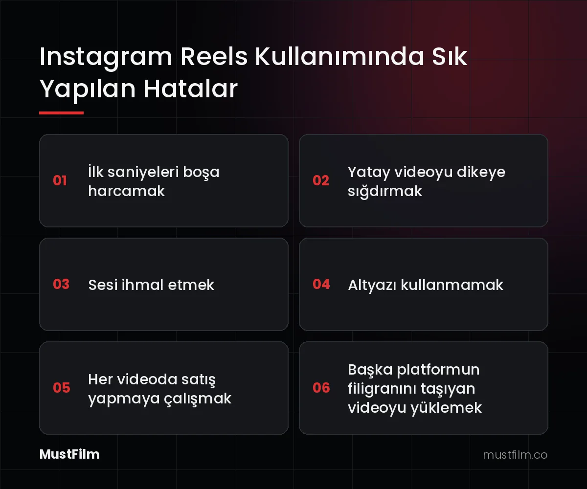 Instagram Reels Kullanımında Sık Yapılan Hatalar (instagram reels nedir)