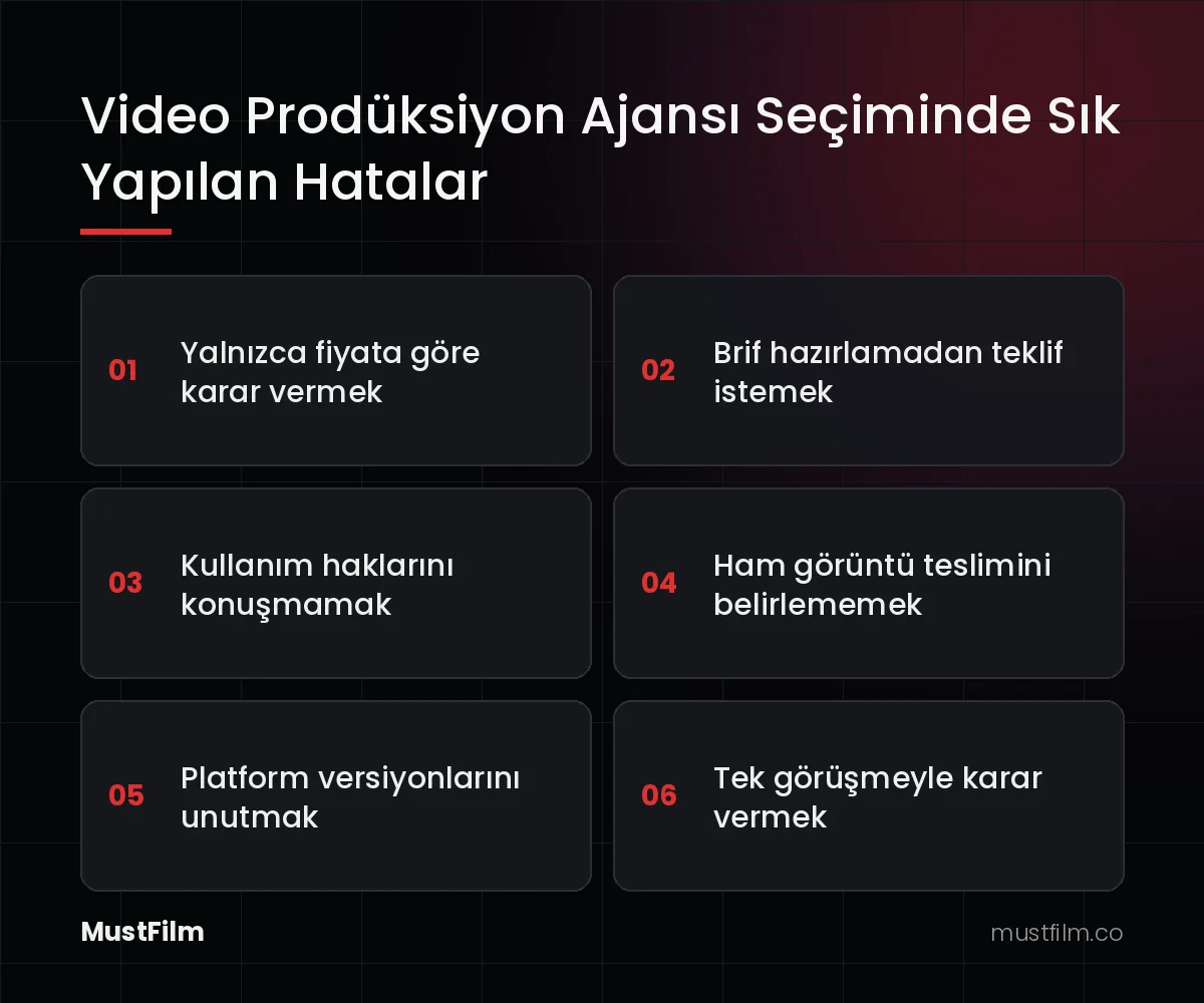 Video Prodüksiyon Ajansı Seçiminde Sık Yapılan Hatalar (video prodüksiyon ajansları)