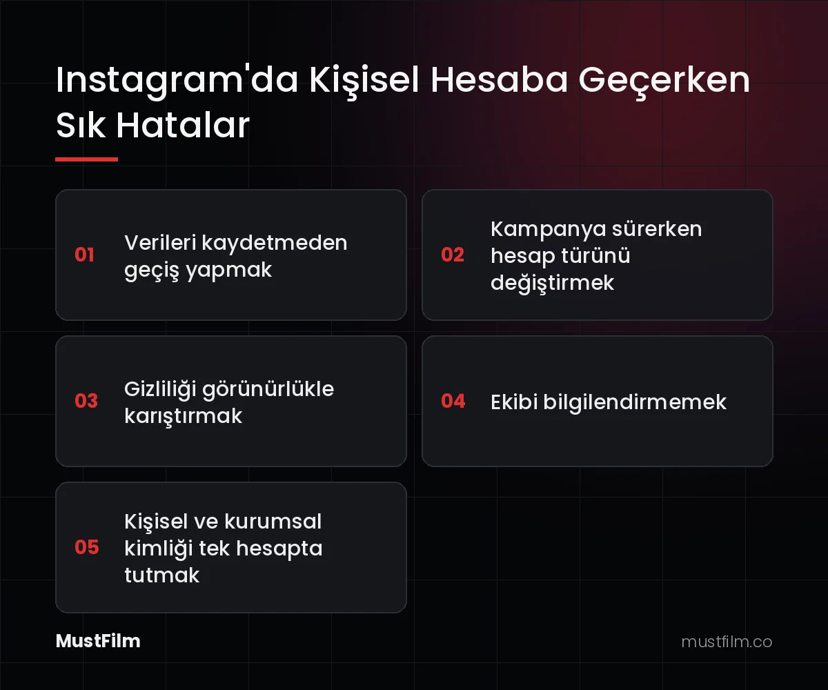 Instagram'da Kişisel Hesaba Geçerken Sık Hatalar (instagram'da kişisel hesaba nasıl geçilir)