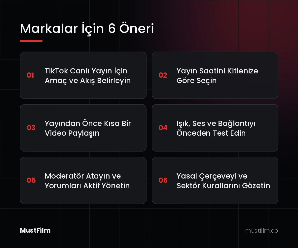 Markalar İçin 6 Öneri (tiktok canlı yayın nasıl açılır)