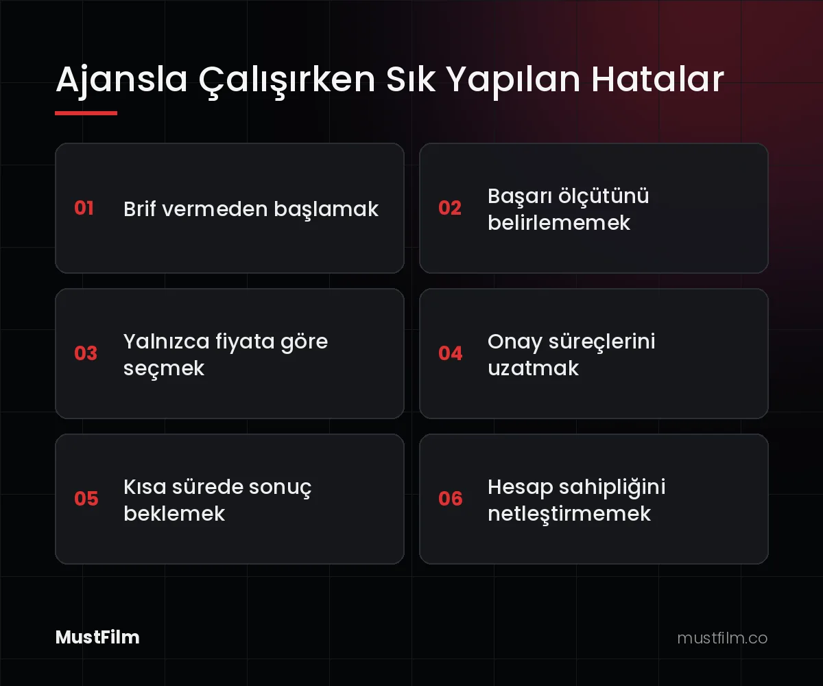Ajansla Çalışırken Sık Yapılan Hatalar (reklam ajansı ne iş yapar)