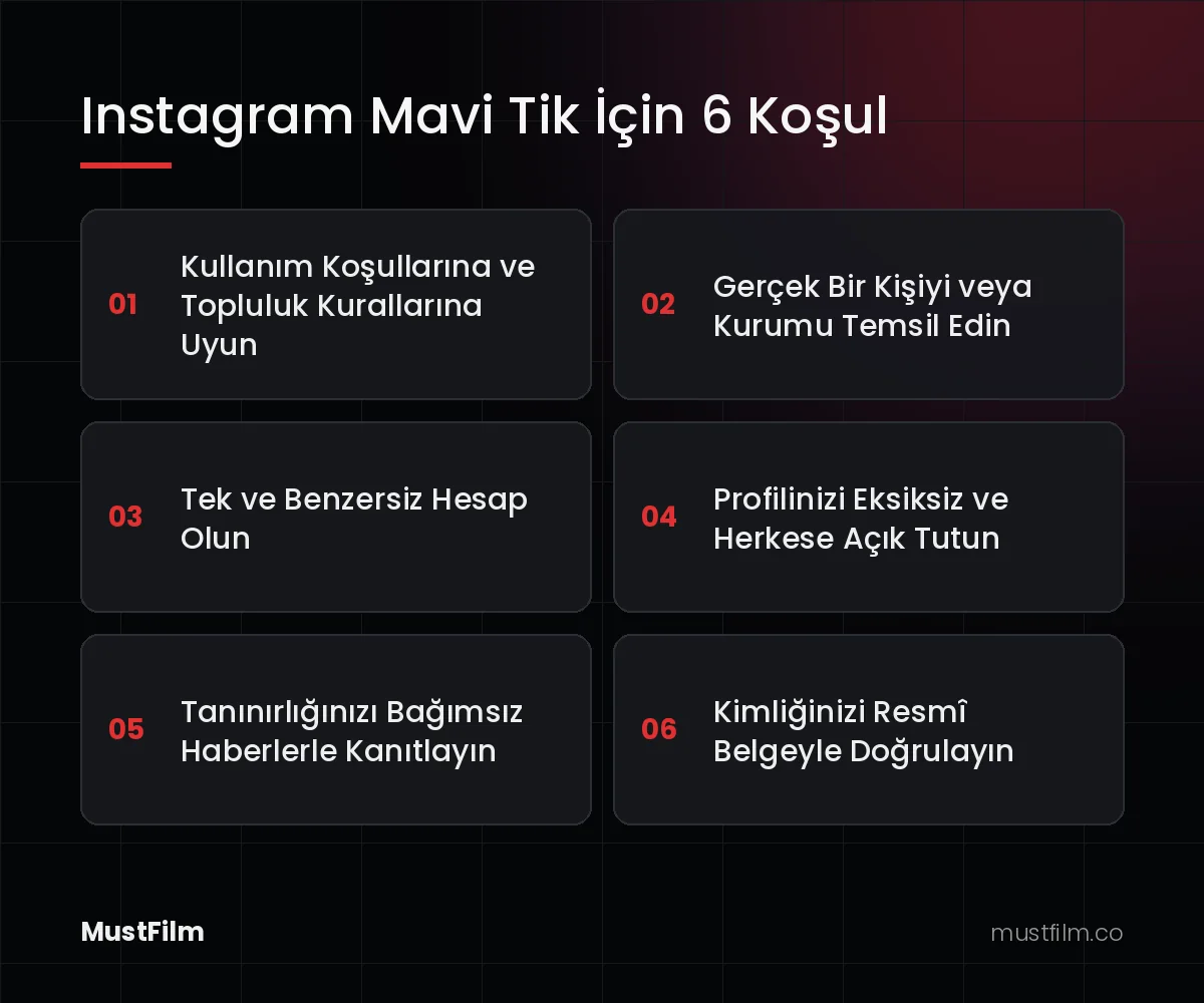 Instagram Mavi Tik İçin 6 Koşul (instagram mavi tik nasıl alınır)