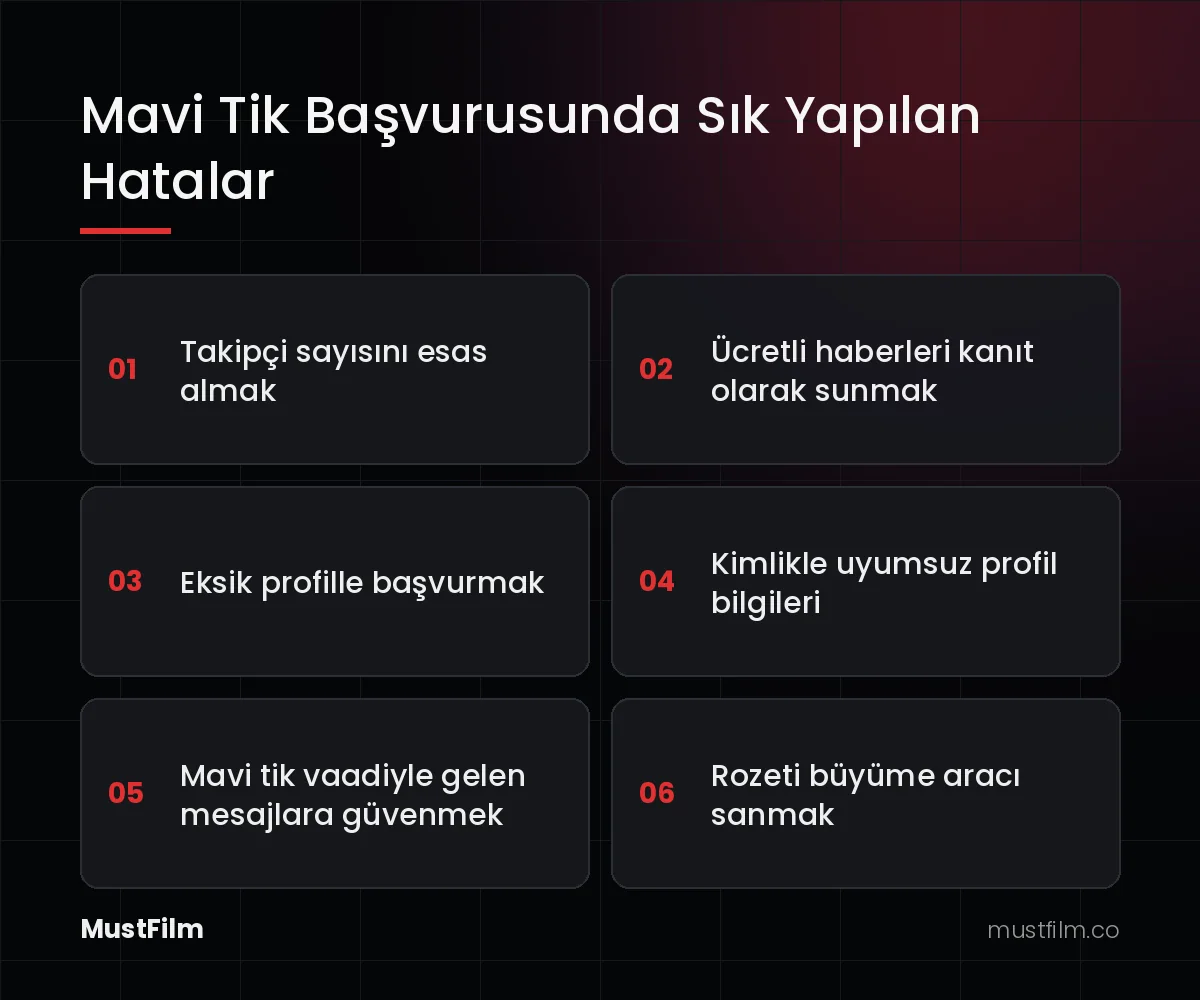 Mavi Tik Başvurusunda Sık Yapılan Hatalar (instagram mavi tik nasıl alınır)
