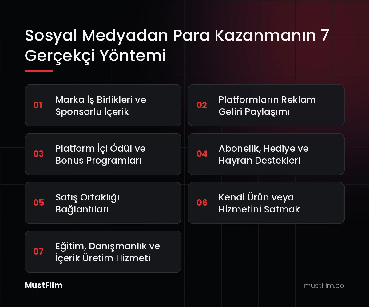 Sosyal Medyadan Para Kazanmanın 7 Gerçekçi Yöntemi (sosyal medyadan nasıl para kazanılır)
