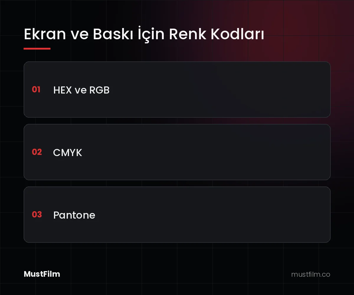 Ekran ve Baskı İçin Renk Kodları (marka renkleri)