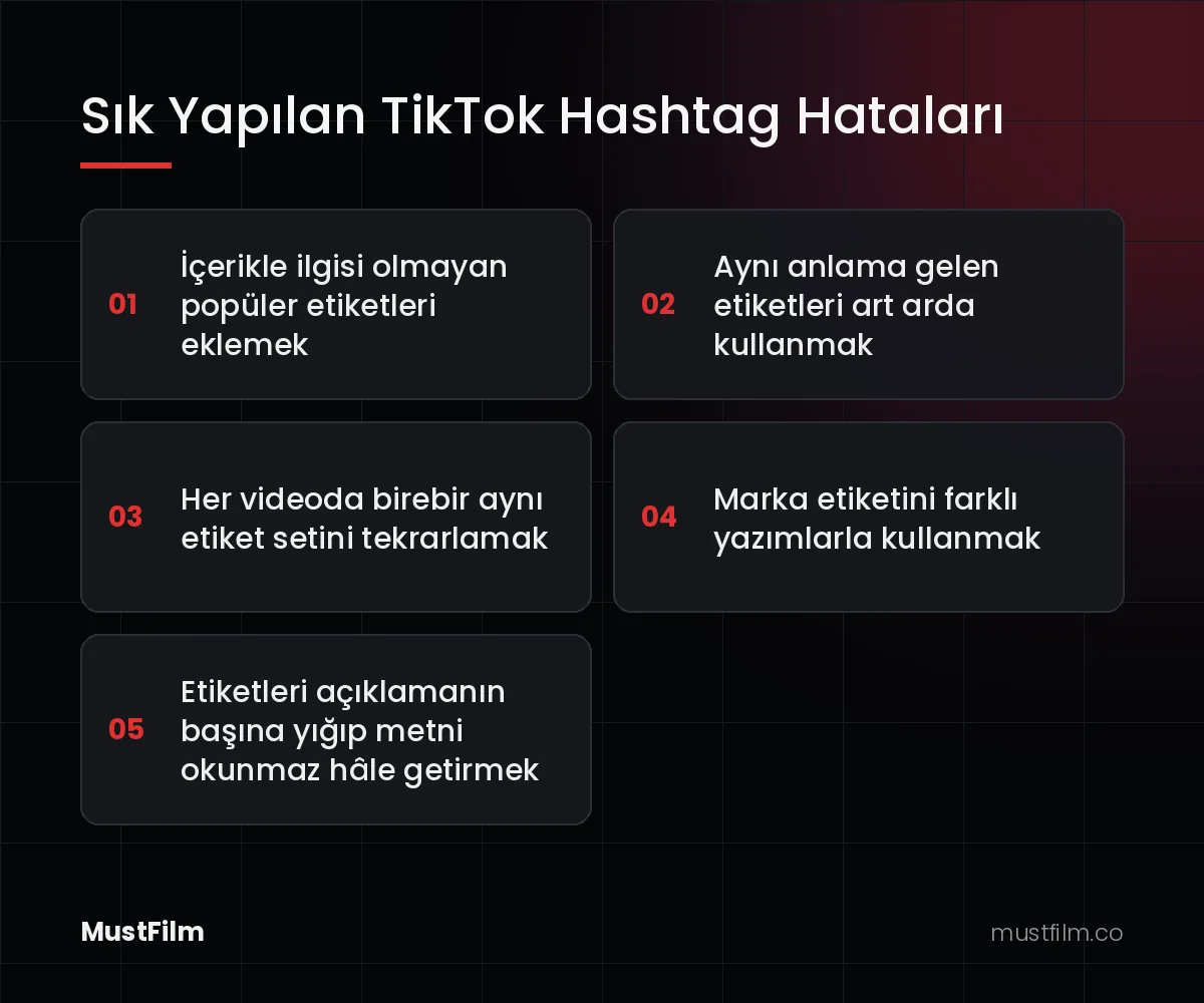 Sık Yapılan TikTok Hashtag Hataları